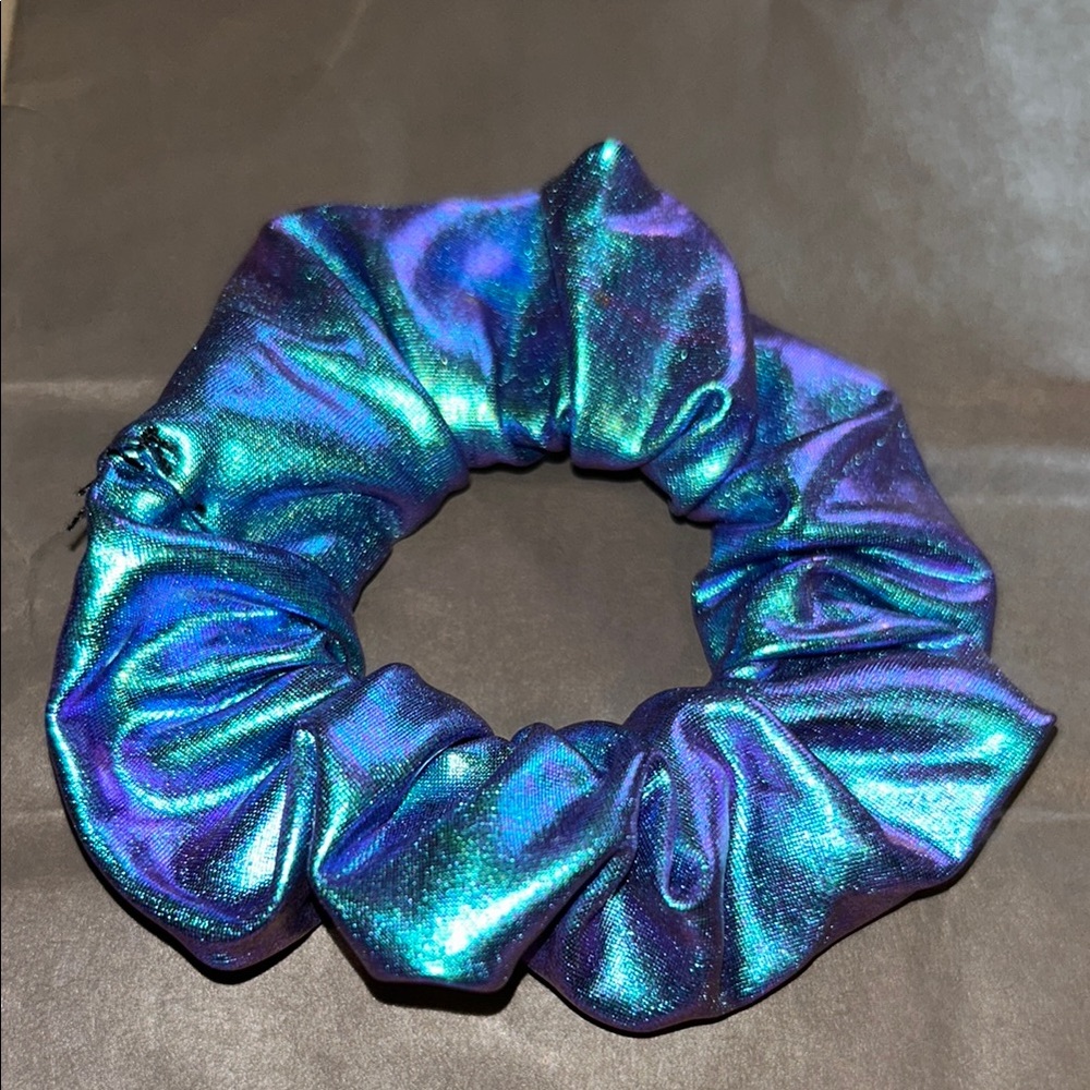 Holographic Oil Slick Kids Scrunchie